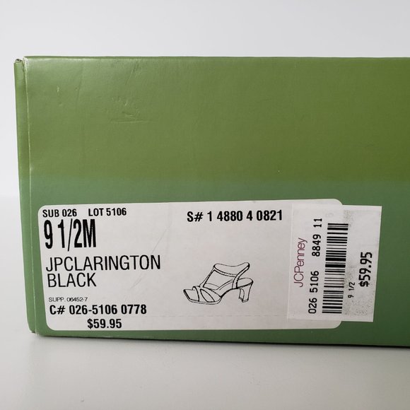 Easy Spirit Clarington Black Satin Sandals 9.5 - Picture 6 of 7